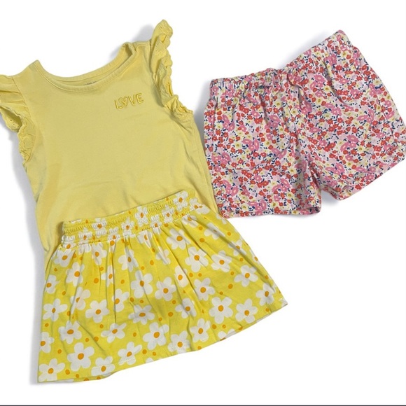 Old Navy Yellow and Pink Girls Matching Set - Picture 1 of 12